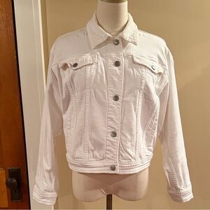 Joe’s Jeans Women's White Denim Distressed Jacket